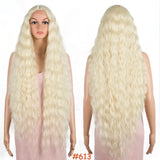 Cosplay Blonde Long Loose Wave Synthetic Wig For Women Lolita Style Super Long Curly Fake Hair Heat Resistant Wig wholesale