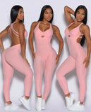 one-piece long leggings yoga jumpsuit fitness sexy sports wear women workout yoga wear