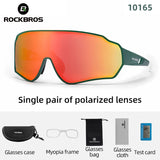 ROCKBROS Polarized Cycling Glasses  Clear Bike Glasses Eyewear UV400 Outdoor Sport Sunglasses Men Women Cycling Sunglasses