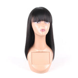 Long Synthetic Wigs With Bangs For Women Black Heat Resistant Fiber Cosplay Costume Wig