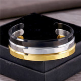 Luxury Cuff Bracelet and Bangles wholesale open bracelets glossy stainless steel custom gold bracelets for man