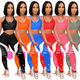 10425-MX23 singlet and pants 2 piece set women sports wear sehe fashion