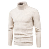 Warm Turtleneck Sweater Men  Pull Homme Casual Pullovers Male Outwear Slim Knitted Sweater