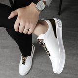 Genuine Leather Tennis Sneakers Fashion Walking Shoes Luxury Designer Men's Branded Casual Shoes Men Shoes