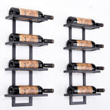 Modern Iron Wall-mounted Wine Holder Simple Hanging Wine Rack Holder Iron Art Wine Support Cabinet Flat/Tilted Types 2-6 Bottles