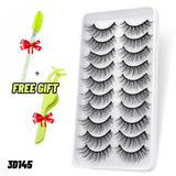 Lashes 5/10 Pairs 3D Faux Mink Lashes Fluffy Soft Wispy Volume Natural long False Eyelashes Eye Lashes Reusable Eyelashs Makeup