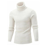 Autumn and Winter Men&#39;s Warm Sweater Long Sleeve Turtleneck Sweater Retro Knitted Sweater Pullover Sweater