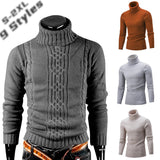 Autumn and Winter Men&#39;s Warm Sweater Long Sleeve Turtleneck Sweater Retro Knitted Sweater Pullover Sweater