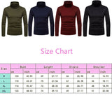 Men's Sweaters Winter Autumn Turtleneck Long Sleeve Plain Stretch Kintted Pullovers Basic Tops Slim Fit Fashion Mens Sweater