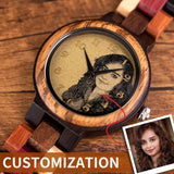 BOBO BIRD Couple Watch Relógio masculino Print Picture Quartz Wood Wristwatch Valentine&#39;s Couple Gifts Custom Logo Dropshippping