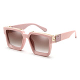 Fashion Classic Luxury Brand Design Oversized Square Sunglasses Women Men Shield Big Frame ins Sun Glasses For Female UV400