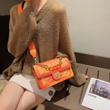 Hot Sale Ladies PU Jelly Beach Handbags Fashion Rainbow crossbody shoulder bag with chain mini jelly handbag purse for Women
