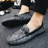 Fashion Brand Men Loafers Suede Men&#39;s Casual Shoes Korean Version of Personalized Wild Lazy Shoes Soft Bottom Driving Shoes Male