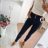 Pencil Jeans Women Vintage High Waist Skinny Denim Pants Jeans Stretch Jeans Boyfriend Mom Jeans Black Grey