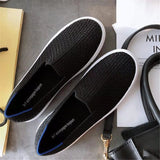 2022 Women&#39;s Loafers flat Shoes Zapatos De Mujer Autumn  Round  Ballerine Femme Tenis Feminino Casual Black Ladies weaving