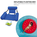 Water Hammock Recliner Swimming Pool Inflatable Mat Floating Bed Chair Foldable Summer Swimming Air Mattress Sleeping Cushion