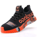 New Work Sneakers Steel Toe Shoes Men Safety Shoes Puncture-Proof Work Shoes Boots Fashion Indestructible Footwear Security