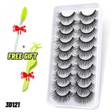 Lashes 5/10 Pairs 3D Faux Mink Lashes Fluffy Soft Wispy Volume Natural long False Eyelashes Eye Lashes Reusable Eyelashs Makeup