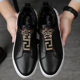 Genuine Leather Tennis Sneakers Fashion Walking Shoes Luxury Designer Men's Branded Casual Shoes Men Shoes