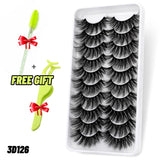 Lashes 5/10 Pairs 3D Faux Mink Lashes Fluffy Soft Wispy Volume Natural long False Eyelashes Eye Lashes Reusable Eyelashs Makeup