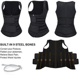 New Design Comfortable Long Torso HeXIn Fitness Waist Trainers With Bones And Zipper Waist Trainer Vest