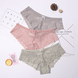 3 Pcs Panties for Woman Underwear Sexy Lace Breathable Soft Lingerie Female Briefs Panty Sexy Transparent Women&#39;s Underpants