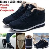 Men Boots Men's Winter Shoes Fashion Snow Boots Shoes Plus Size Winter Sneakers Ankle Men Shoes Winter Boots Black Blue Footwear