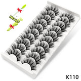 Lashes 5/10 Pairs 3D Faux Mink Lashes Fluffy Soft Wispy Volume Natural long False Eyelashes Eye Lashes Reusable Eyelashs Makeup