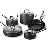 Hot Selling 10 Piece Pots & Pans Nonstick Cooking Pot Stainless Steel Pots Kitchen Cookware Set