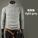 Warm Turtleneck Sweater Men  Pull Homme Casual Pullovers Male Outwear Slim Knitted Sweater