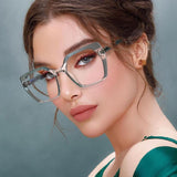 factory new design TR90 square anti blue light glasses unisex optical frame clear female CP core eyeglasses women men