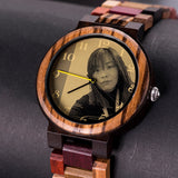 BOBO BIRD Couple Watch Relógio masculino Print Picture Quartz Wood Wristwatch Valentine&#39;s Couple Gifts Custom Logo Dropshippping