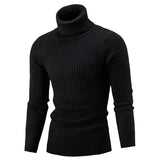 Autumn and Winter Men&#39;s Warm Sweater Long Sleeve Turtleneck Sweater Retro Knitted Sweater Pullover Sweater