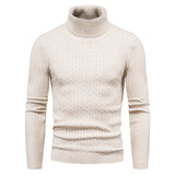 Warm Turtleneck Sweater Men  Pull Homme Casual Pullovers Male Outwear Slim Knitted Sweater