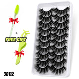 Lashes 5/10 Pairs 3D Faux Mink Lashes Fluffy Soft Wispy Volume Natural long False Eyelashes Eye Lashes Reusable Eyelashs Makeup