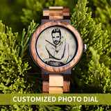 BOBO BIRD Couple Watch Relógio masculino Print Picture Quartz Wood Wristwatch Valentine&#39;s Couple Gifts Custom Logo Dropshippping