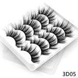 Lashes 5/10 Pairs 3D Faux Mink Lashes Fluffy Soft Wispy Volume Natural long False Eyelashes Eye Lashes Reusable Eyelashs Makeup