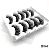 Lashes 5/10 Pairs 3D Faux Mink Lashes Fluffy Soft Wispy Volume Natural long False Eyelashes Eye Lashes Reusable Eyelashs Makeup