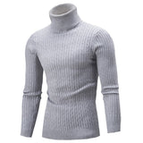 Autumn and Winter Men&#39;s Warm Sweater Long Sleeve Turtleneck Sweater Retro Knitted Sweater Pullover Sweater