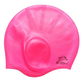 Silicone Rubber Swimming Cap 3D Ergonomic Design Ear Pockets for Adult Waterproof Swim Caps Hat Swimming