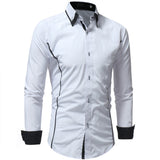 Business Shirts Men&#39;s Long-sleeved Business Casual Shirts Slim-fit Formal Shirts