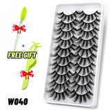 Lashes 5/10 Pairs 3D Faux Mink Lashes Fluffy Soft Wispy Volume Natural long False Eyelashes Eye Lashes Reusable Eyelashs Makeup