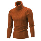 Autumn and Winter Men&#39;s Warm Sweater Long Sleeve Turtleneck Sweater Retro Knitted Sweater Pullover Sweater