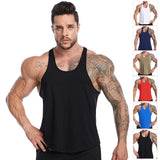 muscle fitness running singlets summer soft sleeveless loose gym tank top for men