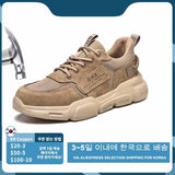 2022 Work Safety Shoes Steel Toe Anti-puncture Indestructible Men Safety Boots Kevlar Insole Suede Leather Upper Work Sneakers