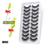 Lashes 5/10 Pairs 3D Faux Mink Lashes Fluffy Soft Wispy Volume Natural long False Eyelashes Eye Lashes Reusable Eyelashs Makeup