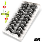 Lashes 5/10 Pairs 3D Faux Mink Lashes Fluffy Soft Wispy Volume Natural long False Eyelashes Eye Lashes Reusable Eyelashs Makeup