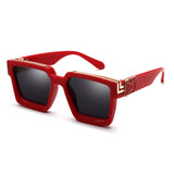 Fashion Classic Luxury Brand Design Oversized Square Sunglasses Women Men Shield Big Frame ins Sun Glasses For Female UV400
