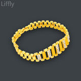 Liffly New Dubai Gold Jewelry Sets for Women Indian Jewelry African Wedding Bridal Gift Necklace Bracelet Earrings set Wholesale