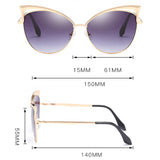 LeonLion  Fashion Cat Eye Sunglasses Women Vintage Metal  Luxury Glasses for Women Mirror Retro Oculos De Sol Feminino